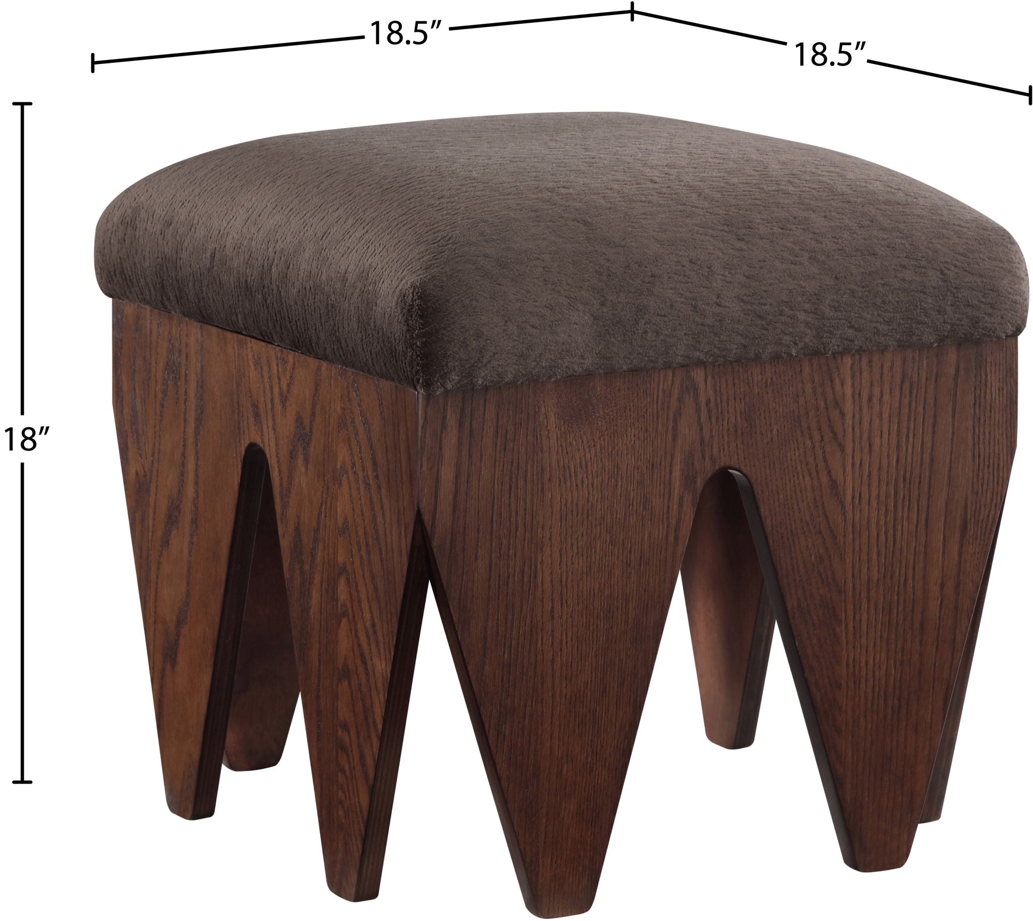 Altair - Fabric Bench - Dark Brown Base