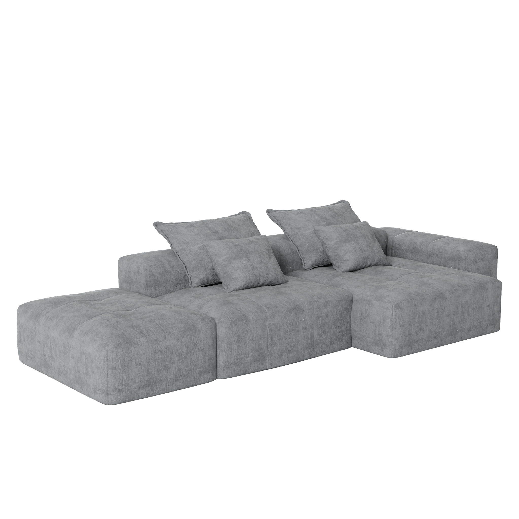 Modern Oversized Diy Combination Modular Sectional Sofa With Pillows