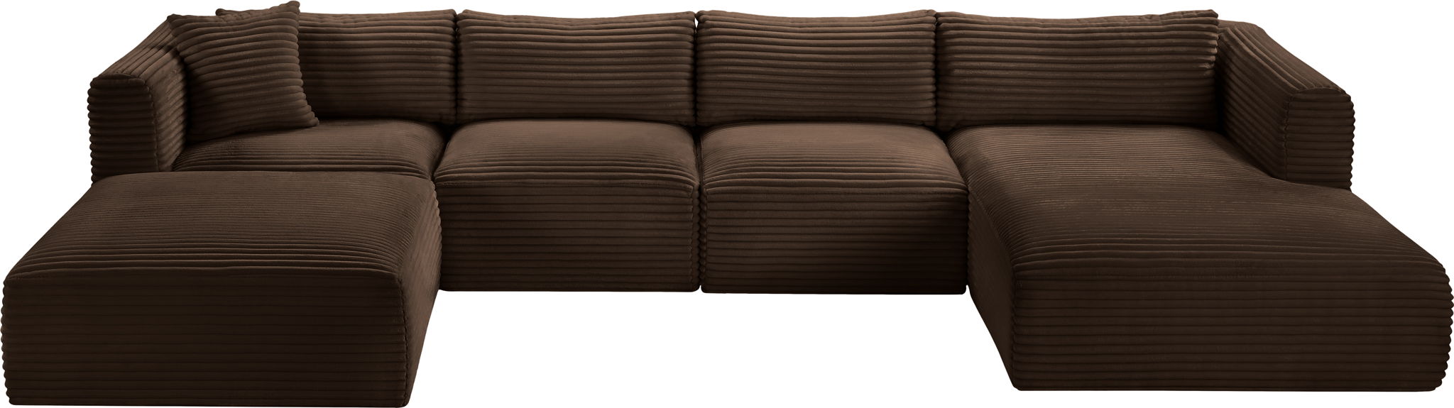 Shaggy - 5 Piece Modular Sectional With Chaise And Ottoman