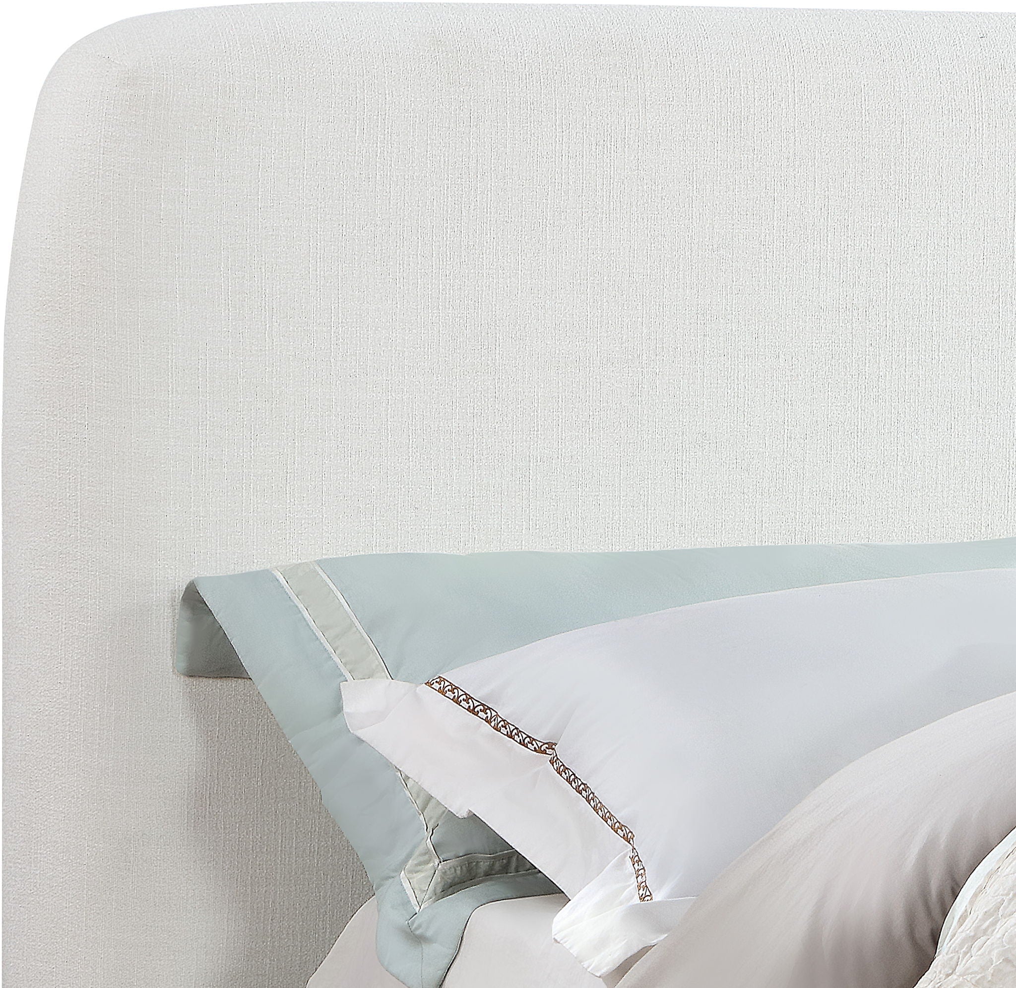 Rigby - Linen Bed With Black Base