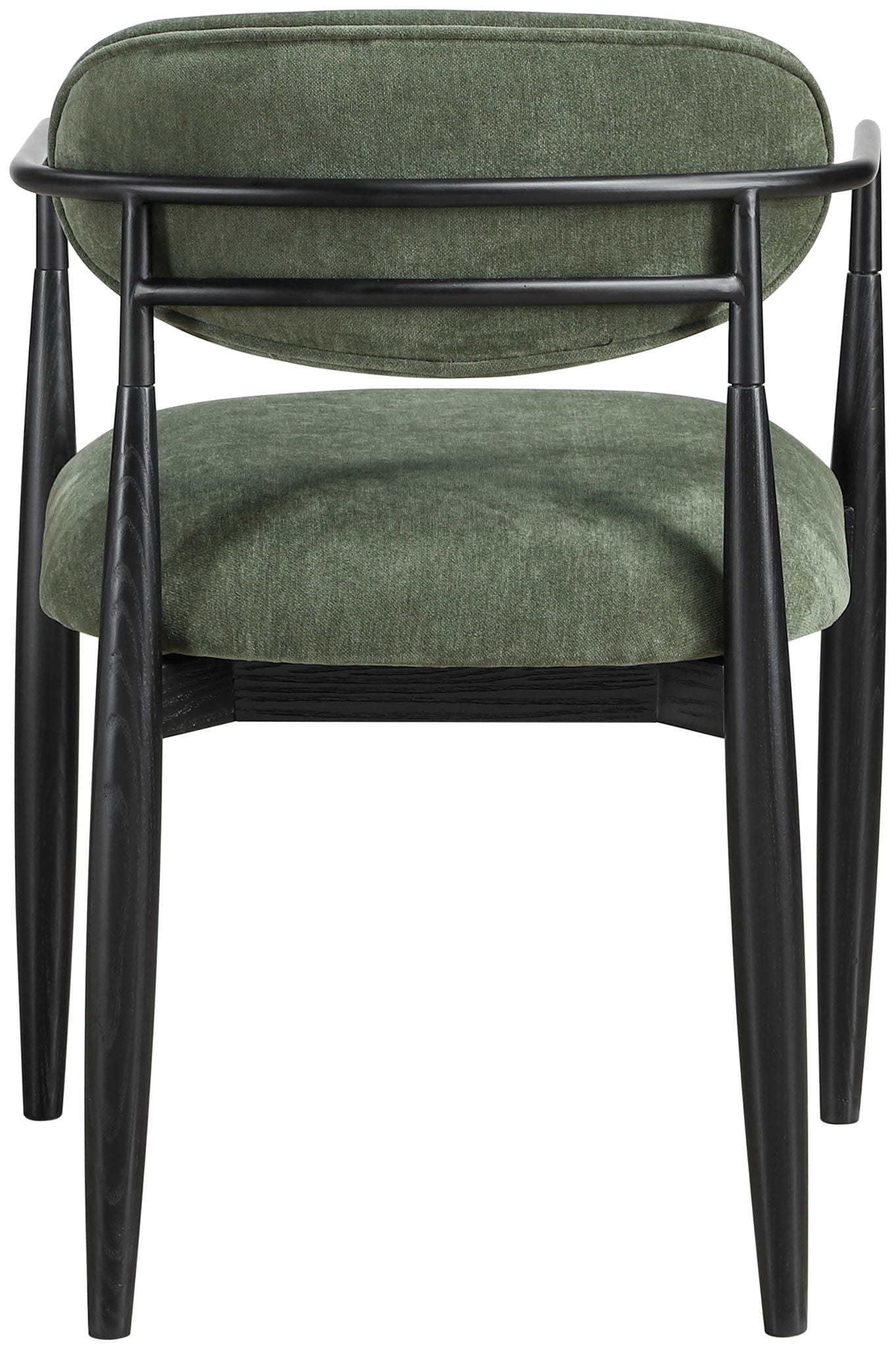 Riccio - Fabric Dining Arm Chair (Set of 2) - Black Frame