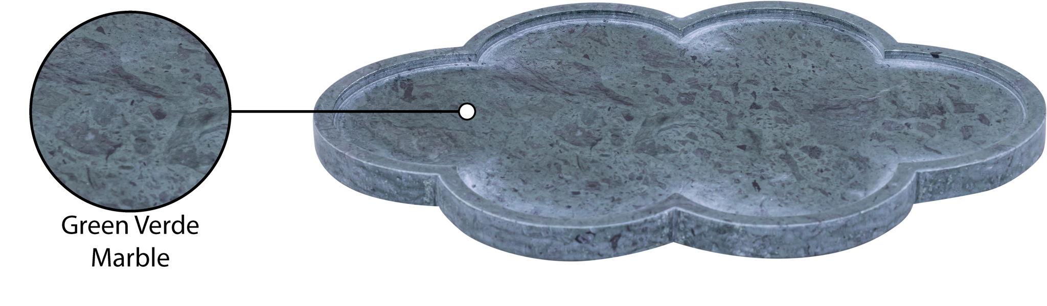 Rimini - Marble Clover Shaped Tray