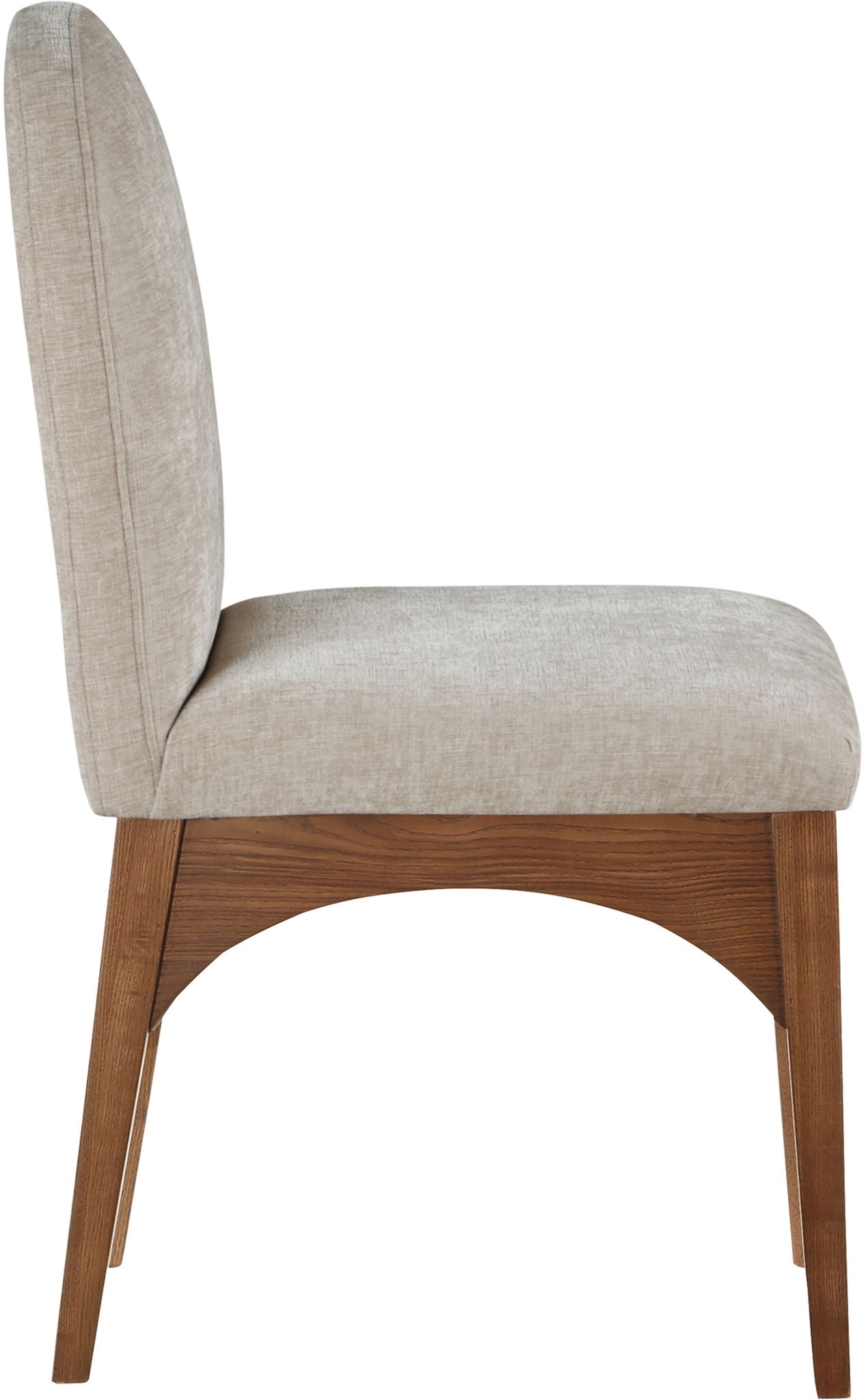 Waldorf - Chenille Dining Side Chair With Brown Legs
