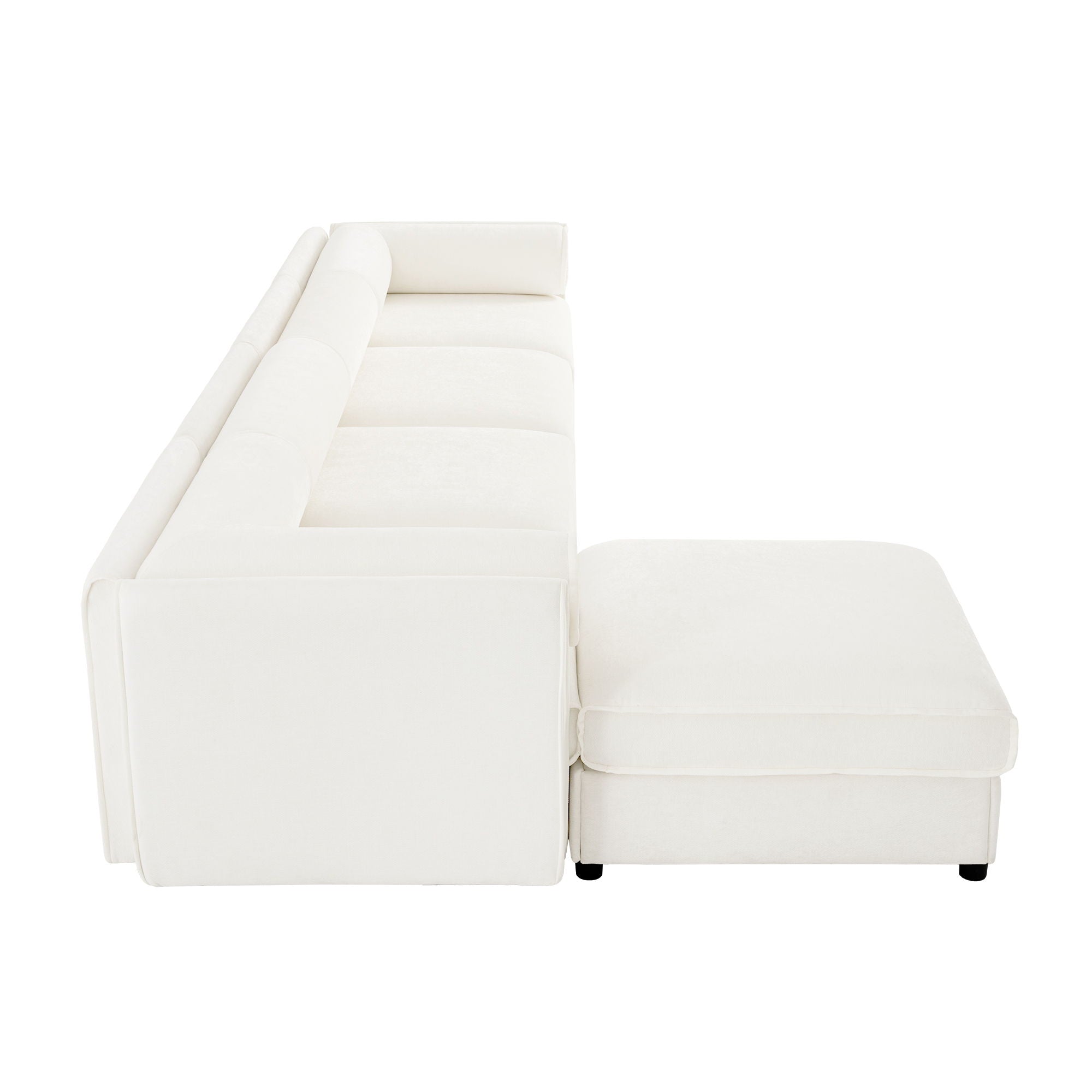 Contemporary Elegant Sofa With Storage And Ottoman