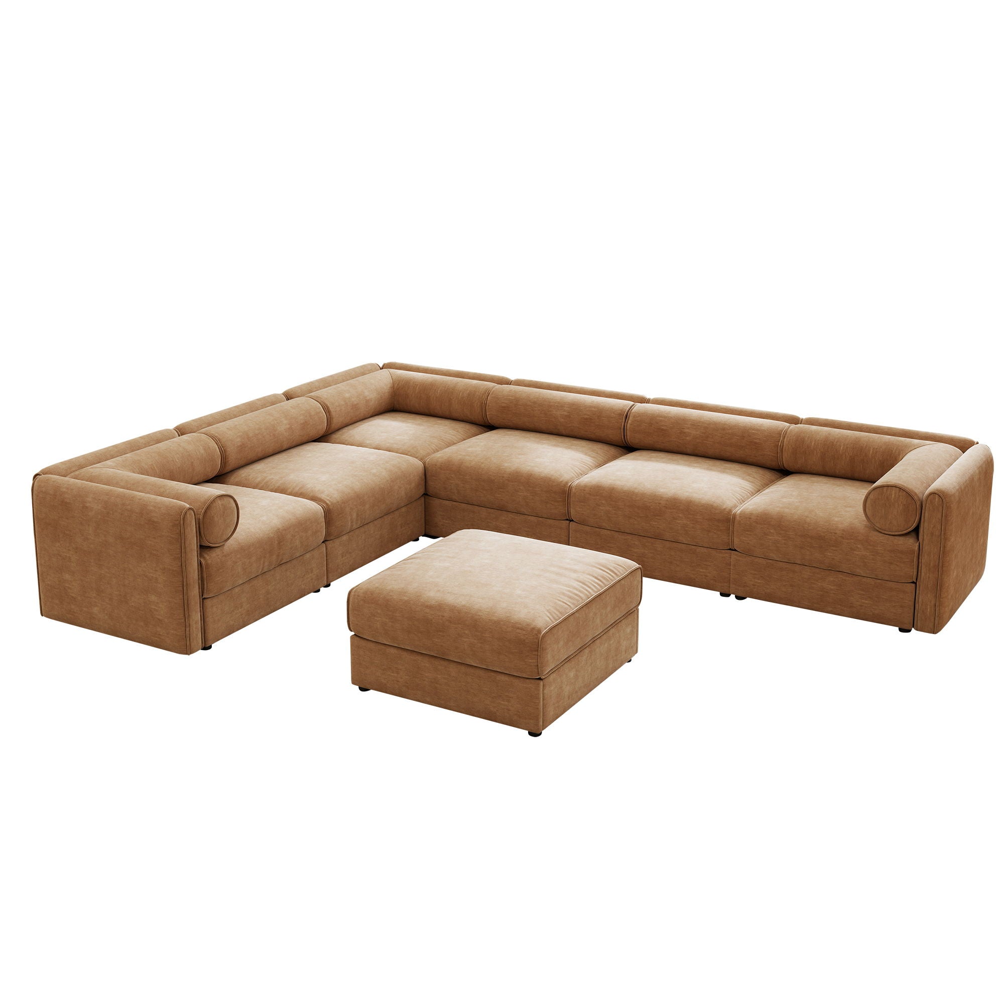 Contemporary Elegant Sofa With Storage And Ottoman