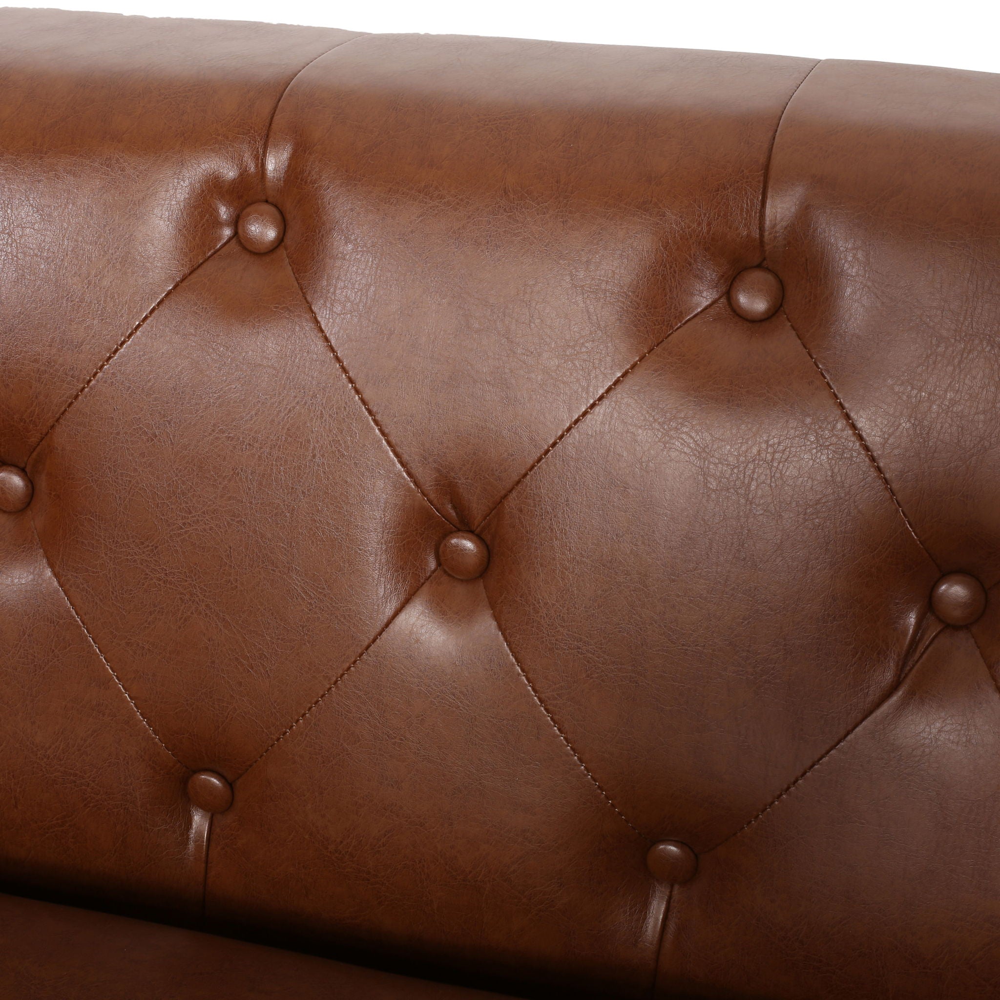 Contemporary 3 Seater Sofa With Tufted Design