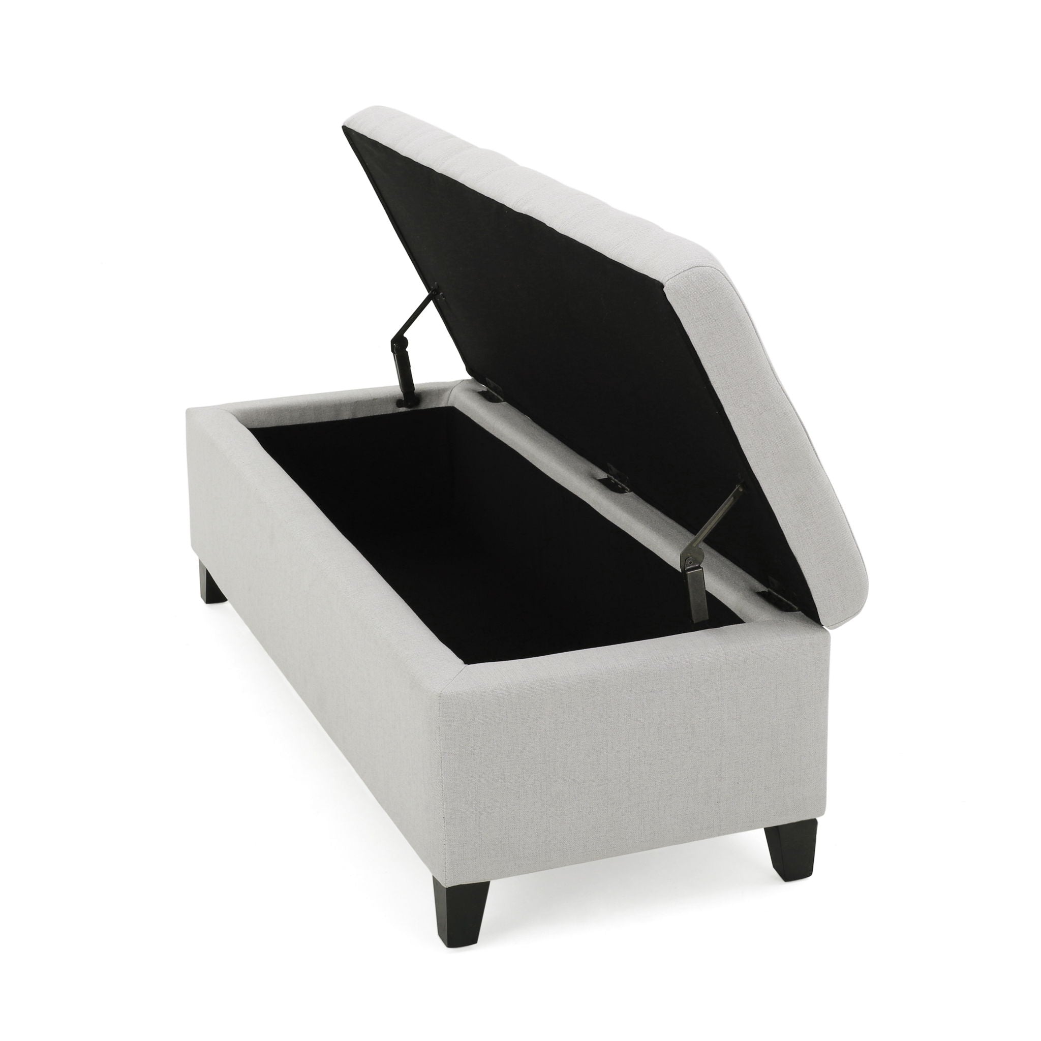 Upholstered Storage Ottoman Bench, Foot Rest For Bedroom