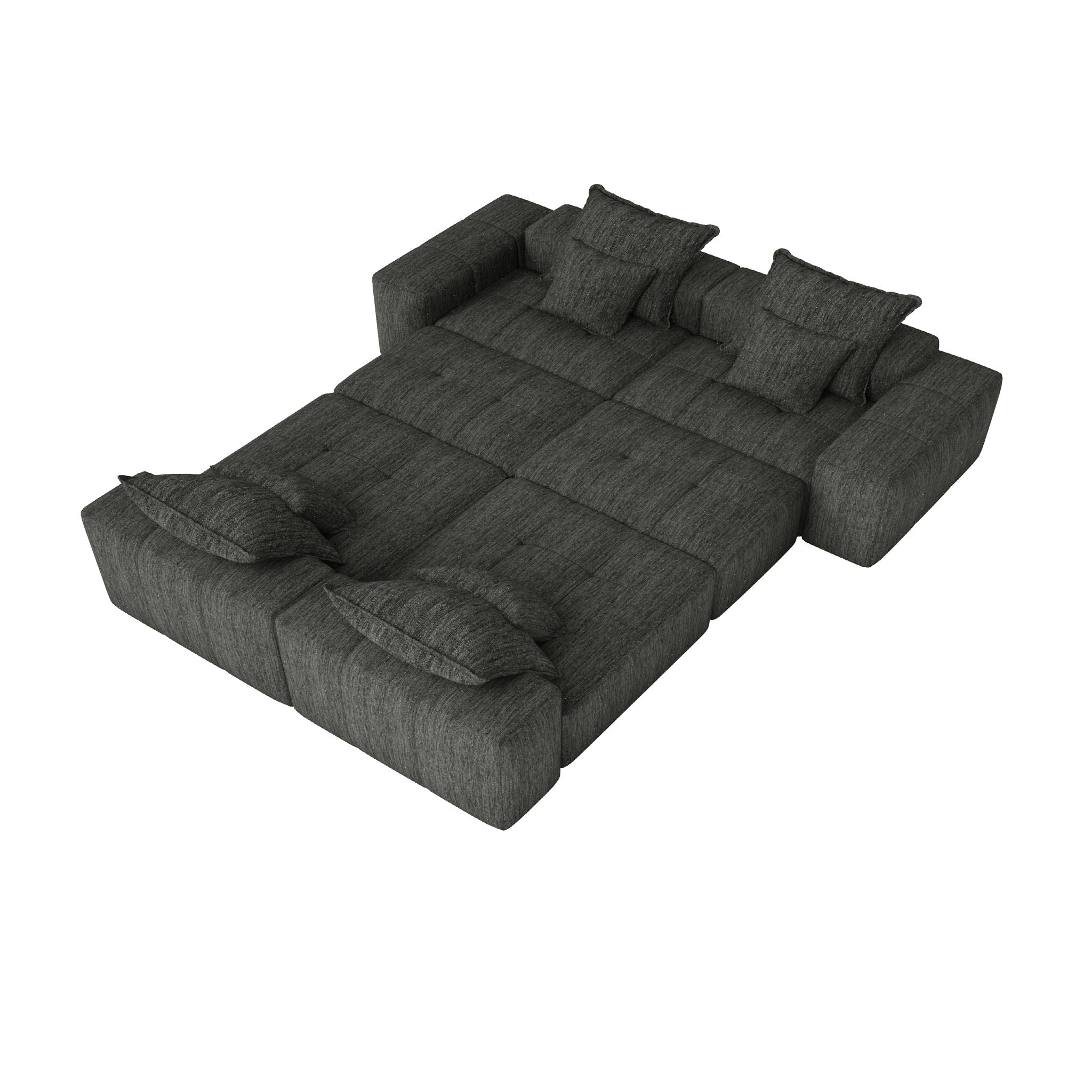 Modern Oversized Diy Combination Modular Sectional Sofa With Pillows