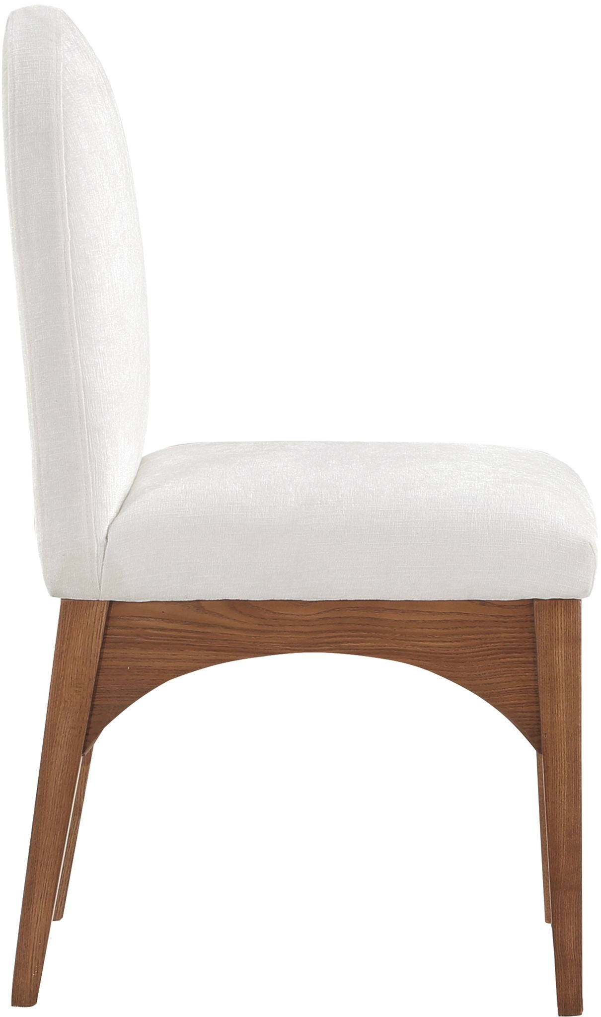 Waldorf - Chenille Dining Side Chair With Brown Legs
