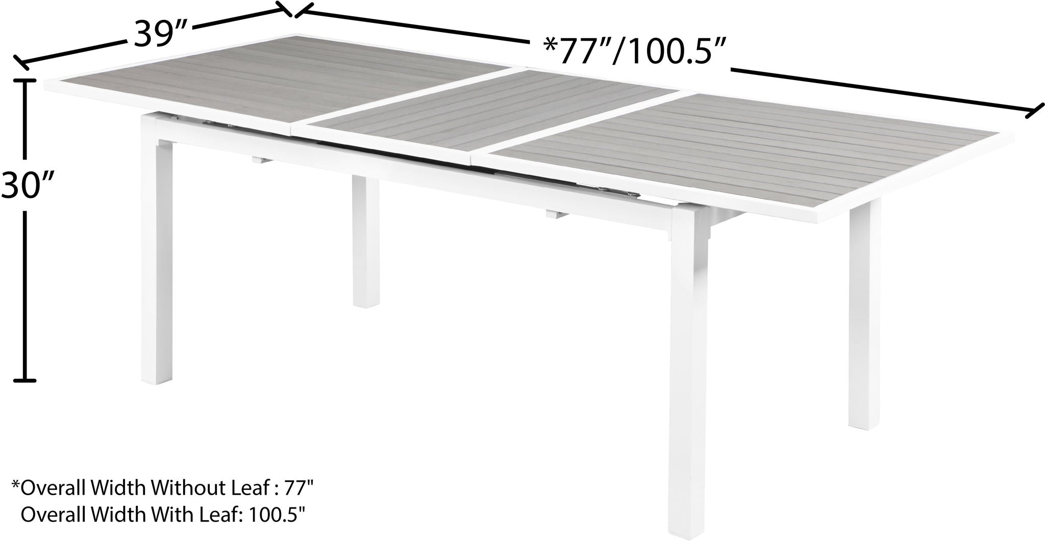 Nizuc - Outdoor Patio Extendable Dining Table
