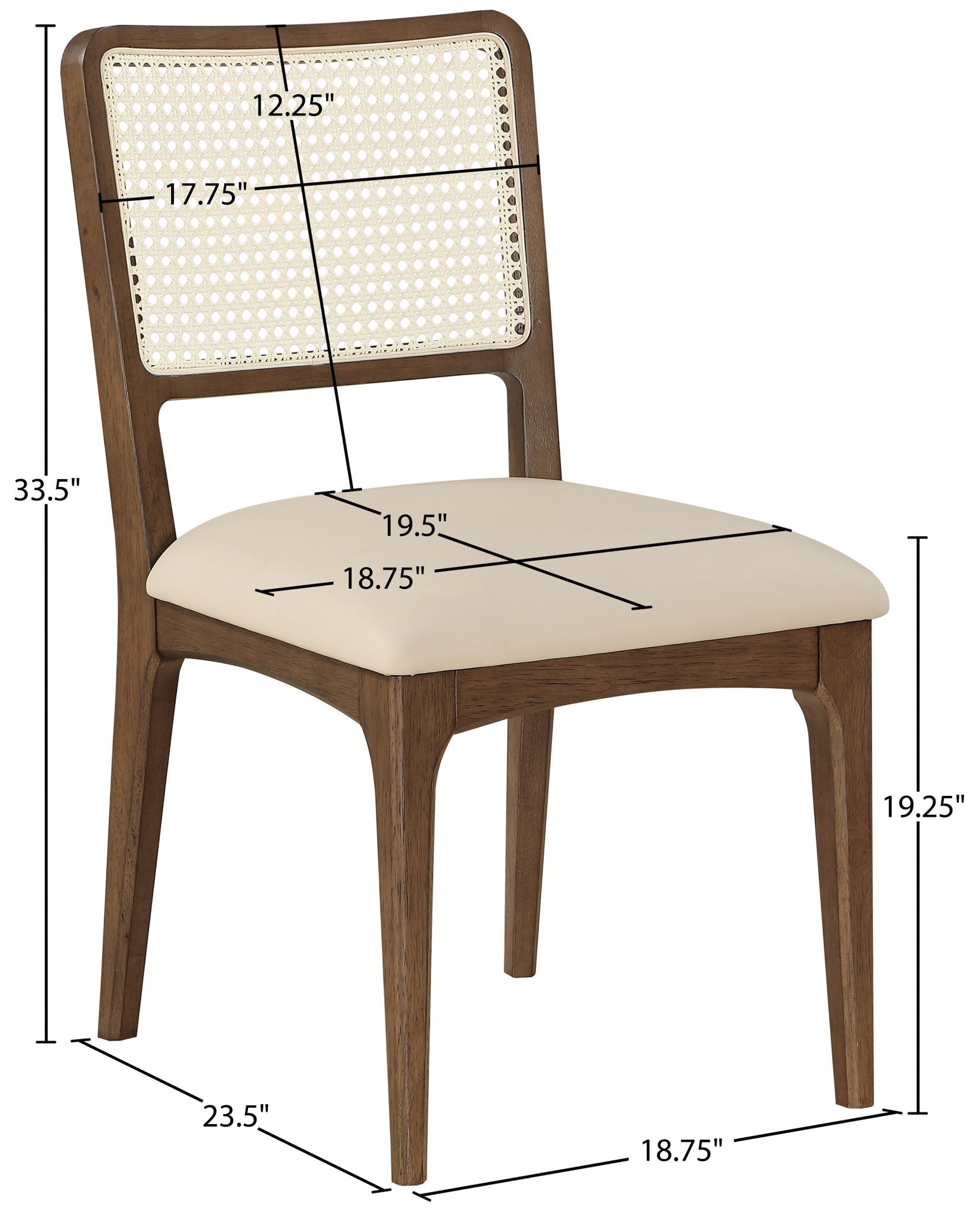Atrium - Upholstered Seat Dining Chair With Brushed Brown Base (Set of 2)