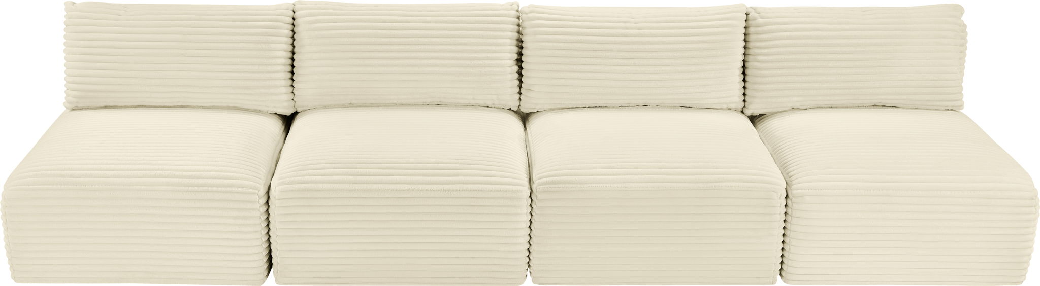 Shaggy - 4 Seat Modular Armless Sofa