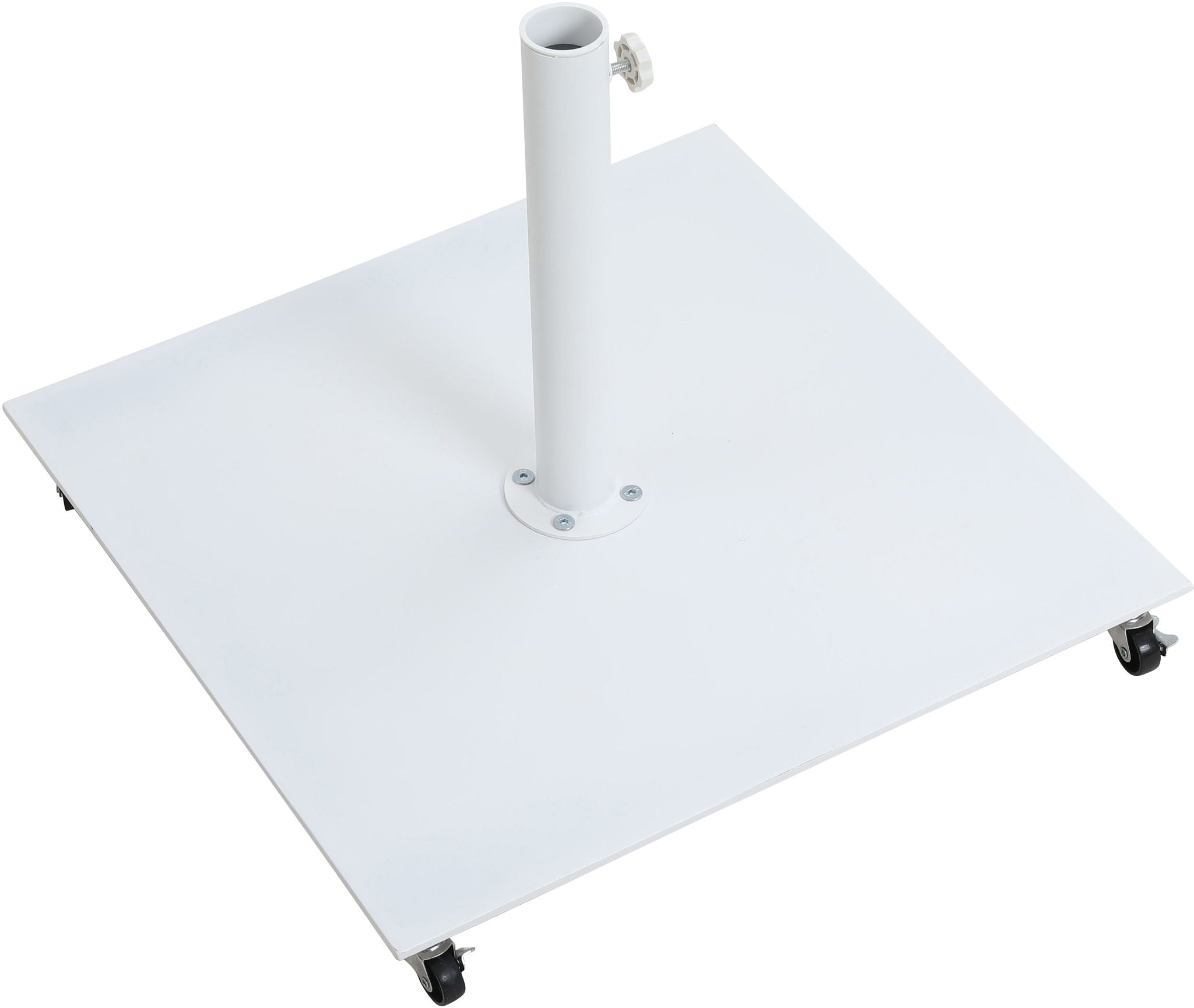 Amalfi - Aluminum Patio Umbrella - White Base / White Pole