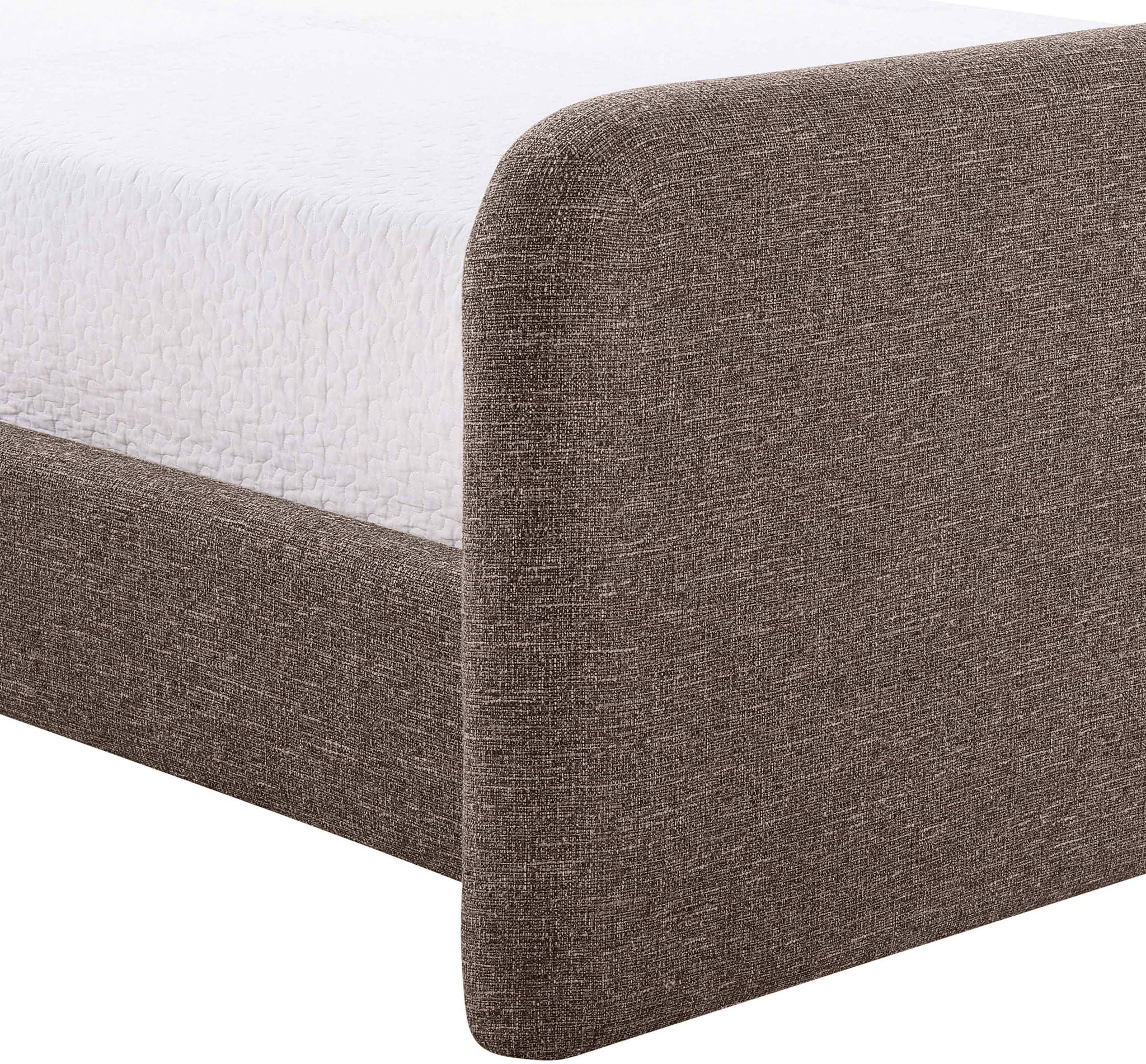 Fira - Linen Textured Fabric Upholstered Bed