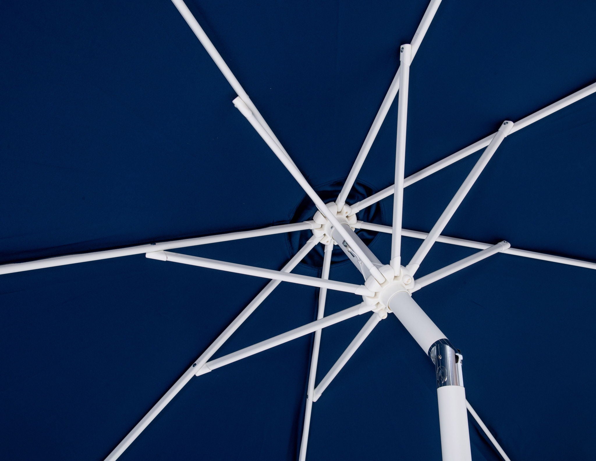 Amalfi - Patio Umbrella - Black Base / White Pole