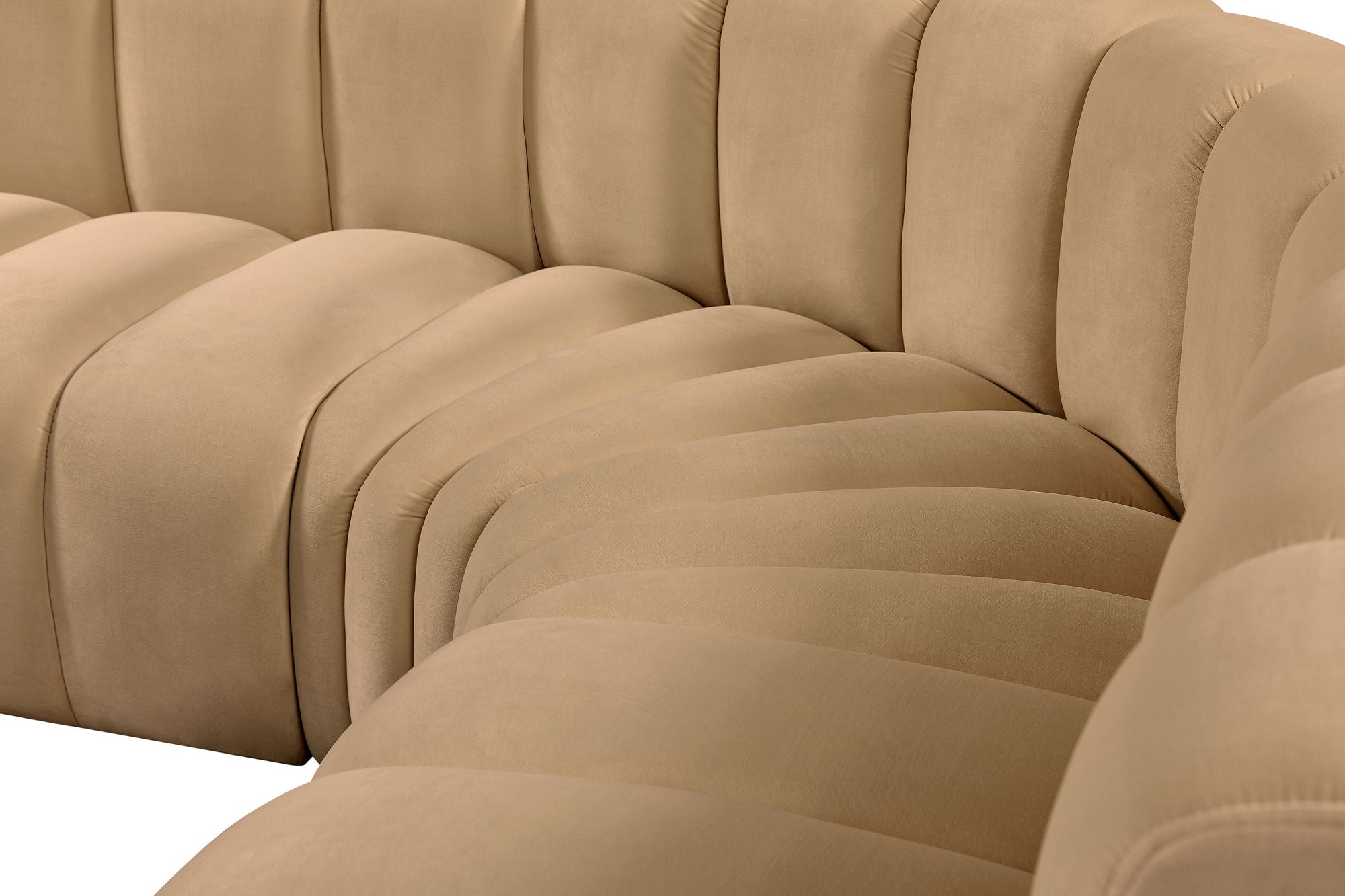 Arc - Velvet 7 Piece U-Shaped Modular Sofa