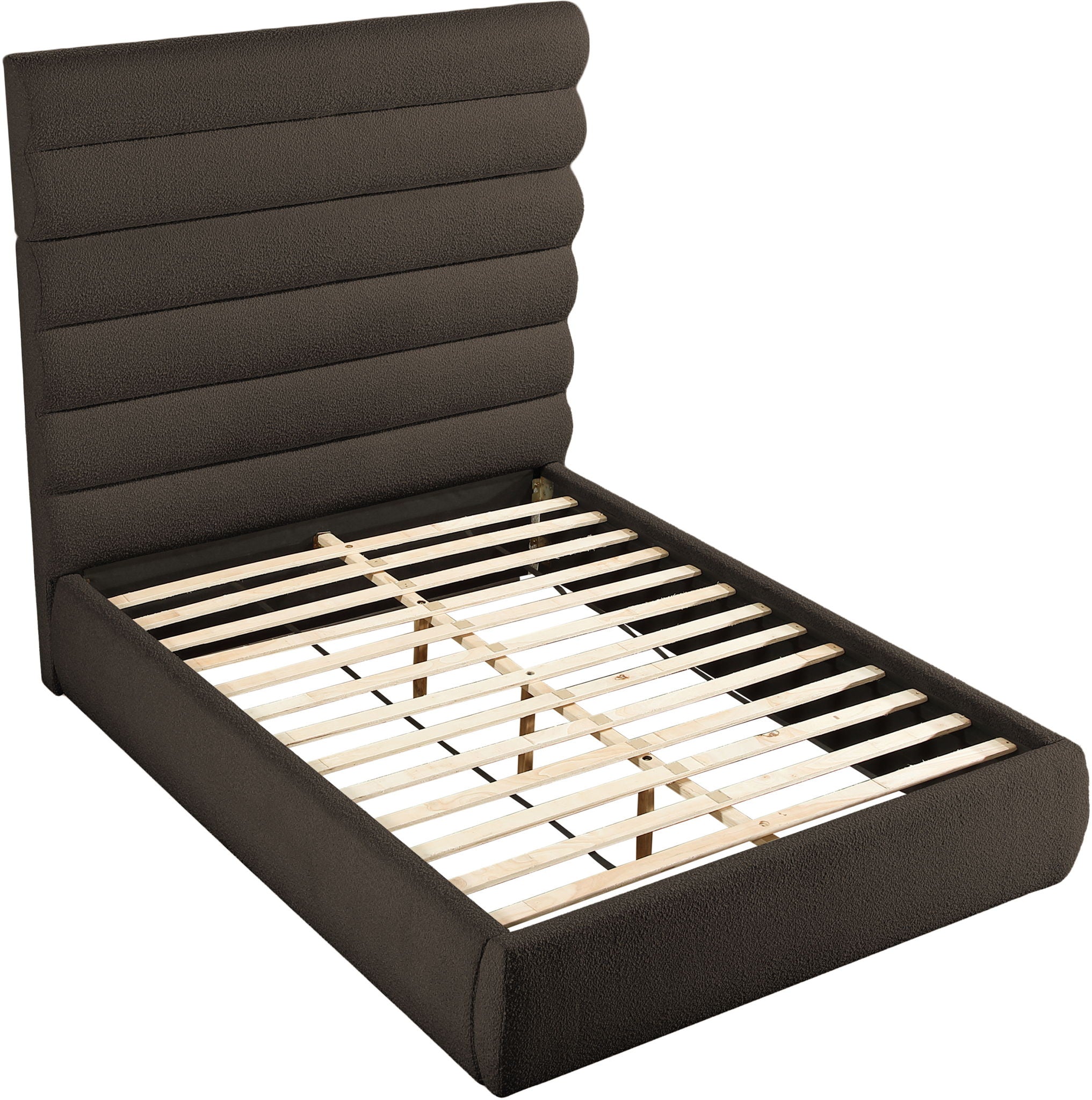 Adam - Boucle Fabric Bed With 70.5" Headboard