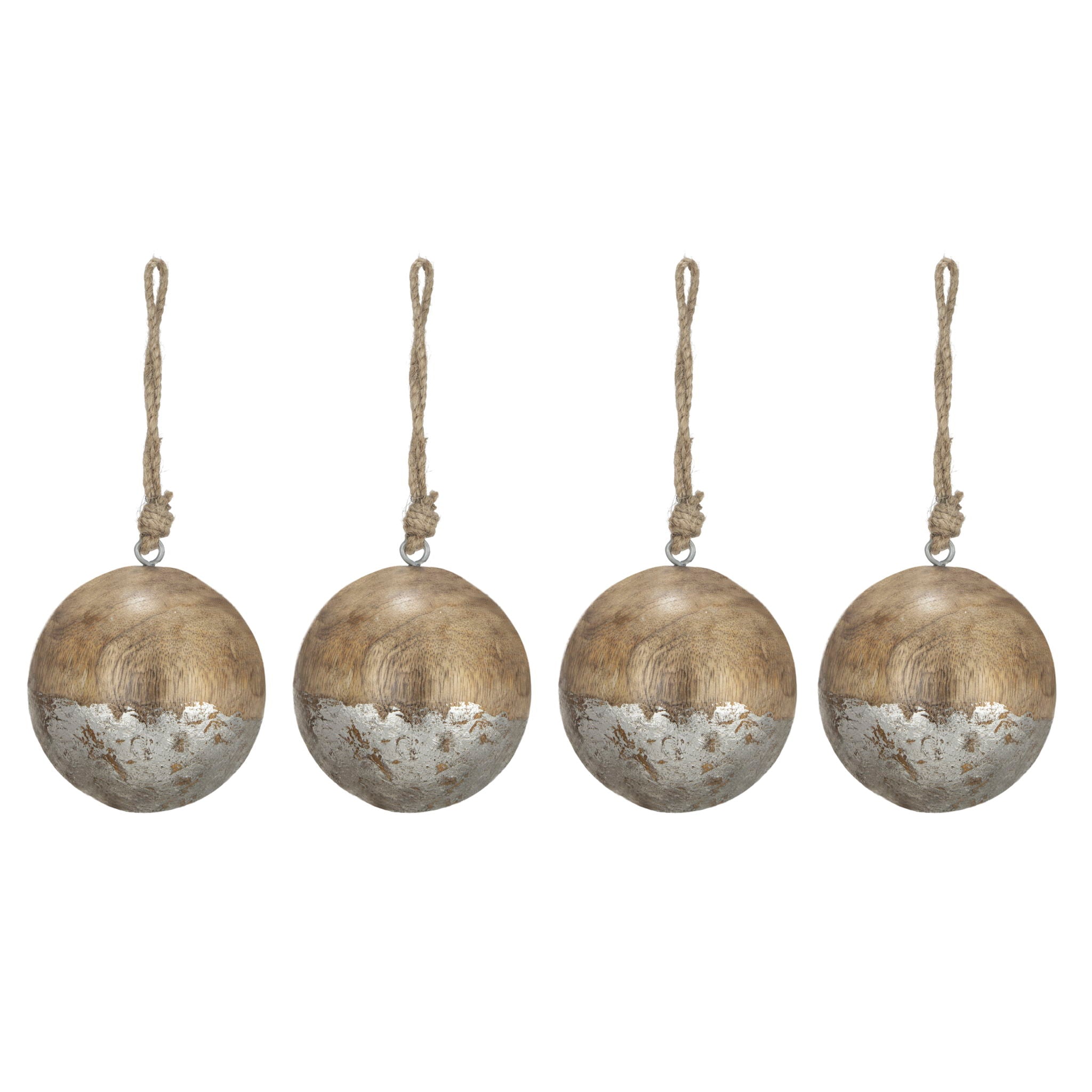 Christmas Ball Ornaments, Wood Decorative Hanging Ball Christmas Tree Ornaments For Holiday Party Decorations