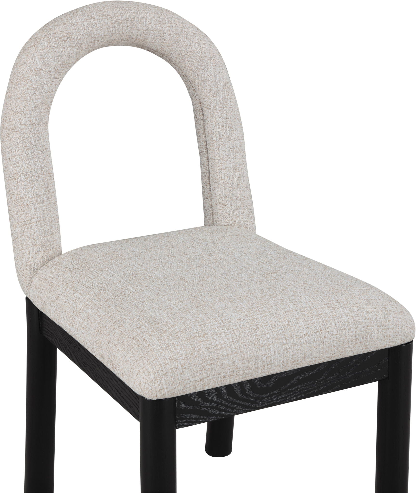 Conrad - Linen Dining Chair With Black Legs