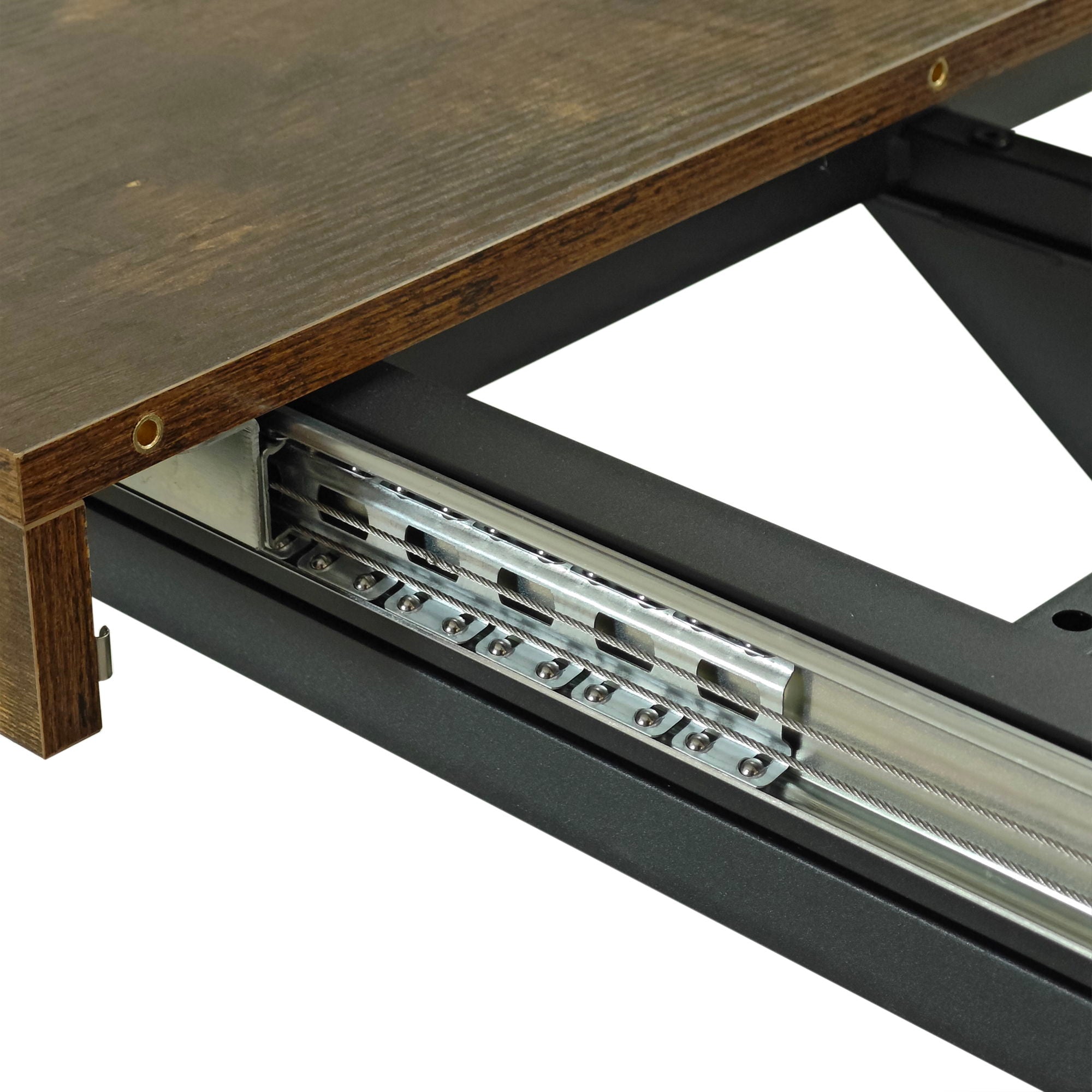 Retro Rectangular Stretch Dining Table With Embossed Center Plate