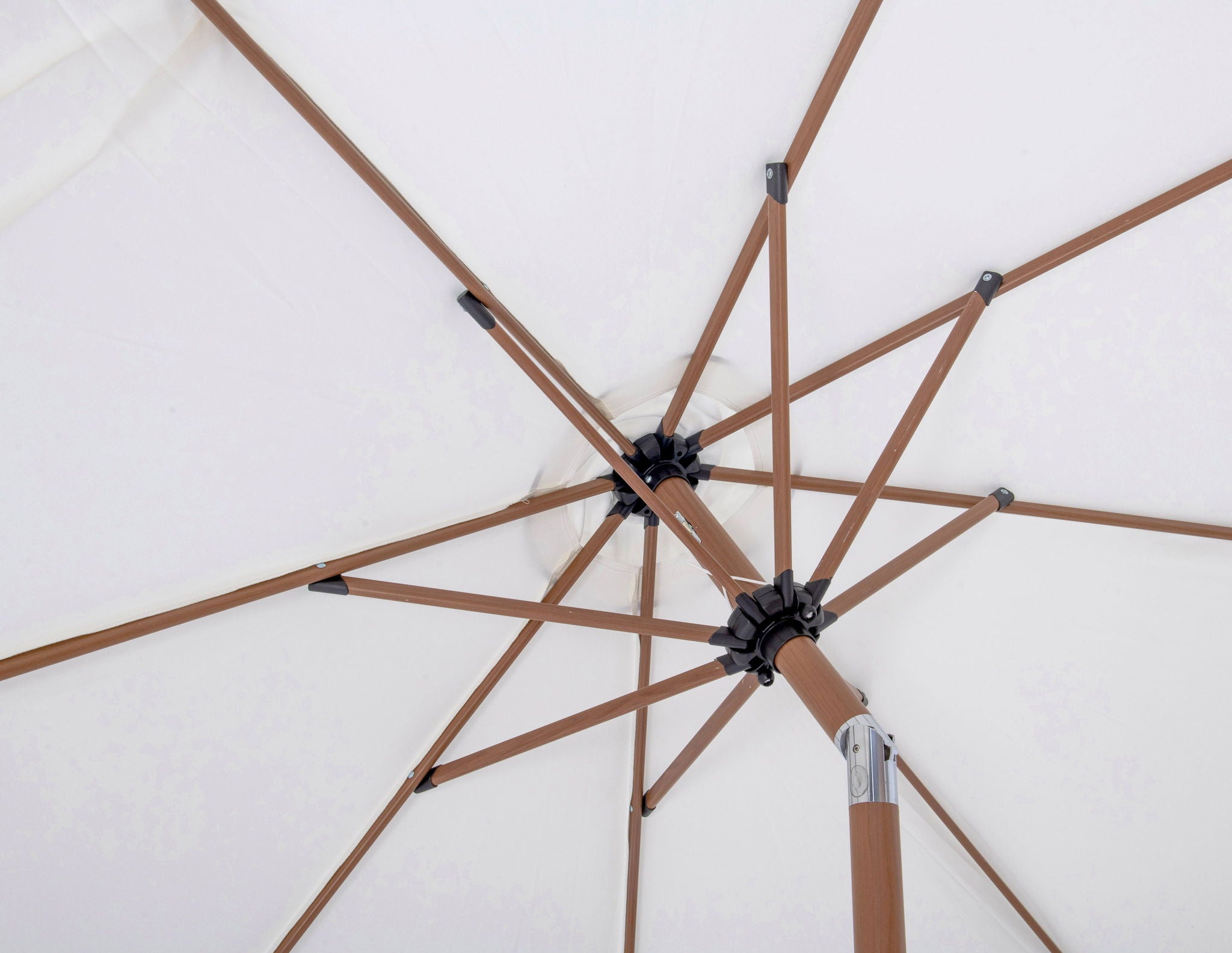 Amalfi - Aluminum Patio Umbrella - Light Brown Base / Light Brown Pole