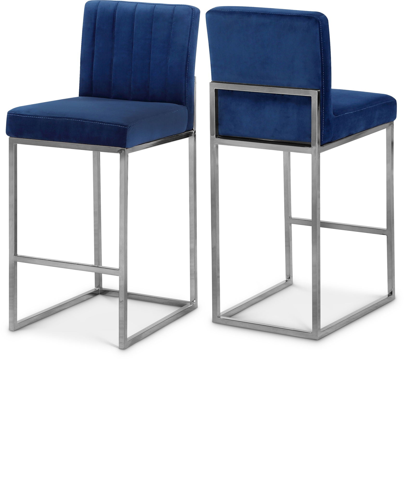 Giselle - Stool with Chrome Legs