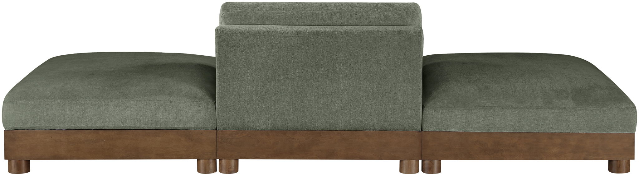 Turin - Chenille Fabric Upholstered Modular Sectional - Green