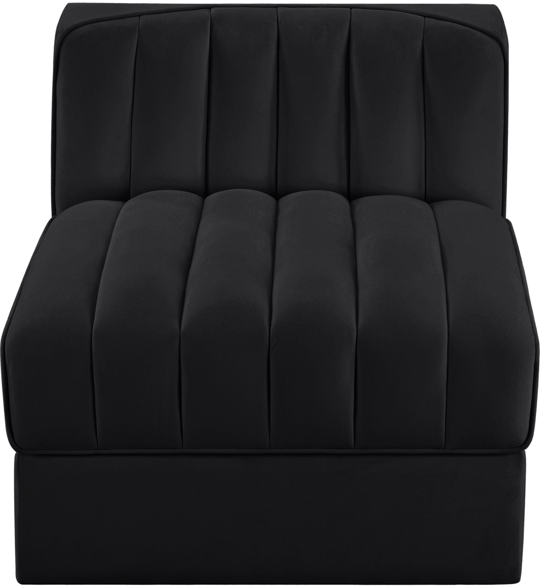 Rummi - Velvet Performance Fabric Upholstered Modular Armless Chair