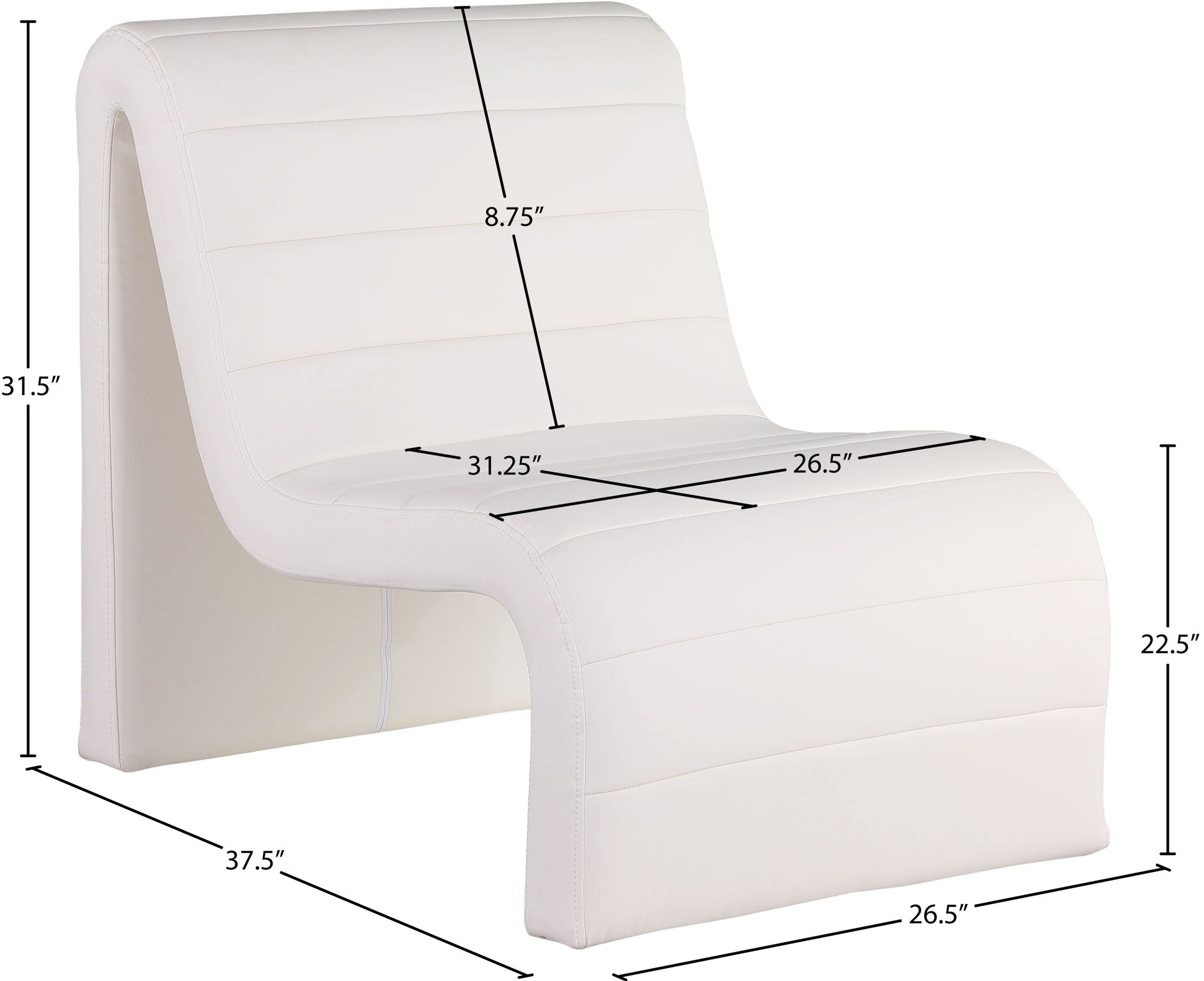Ivy - Faux Leather Accent Chair