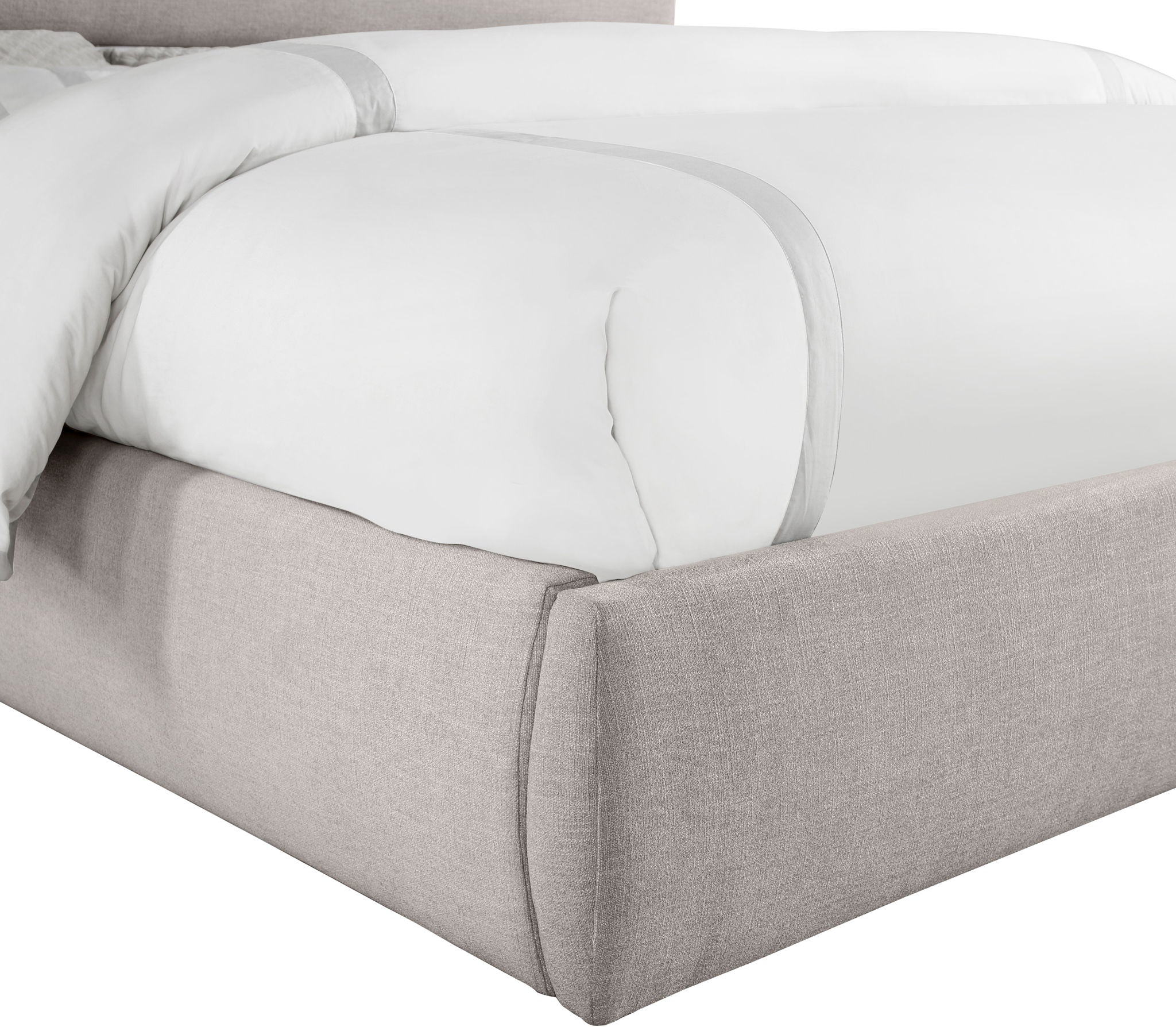 Adam - Linen Fabric Bed With 52" Headboard