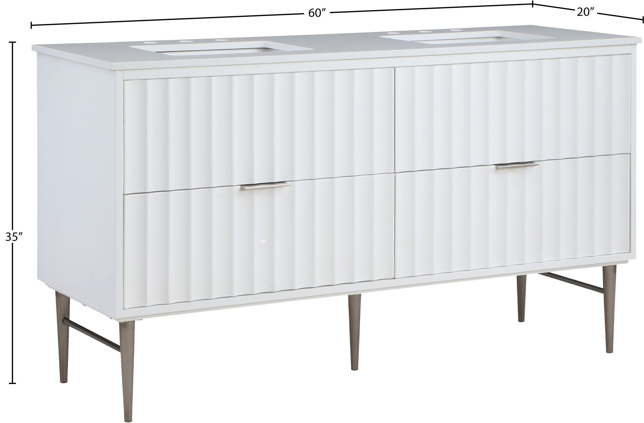 Modernist - Bathroom Vanity With Chrome Legs