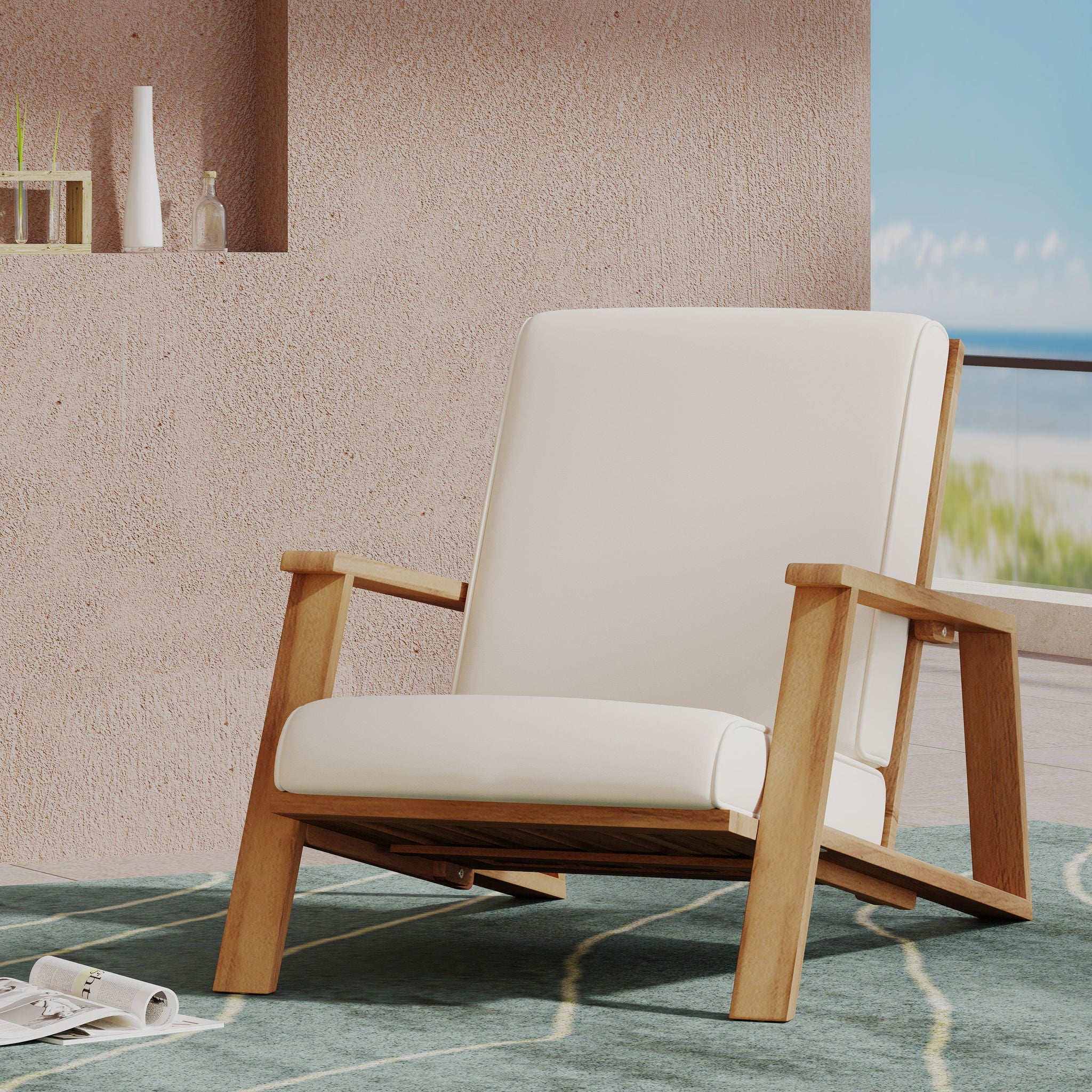 Patio Lounge Chair, Outdoor Club Chair