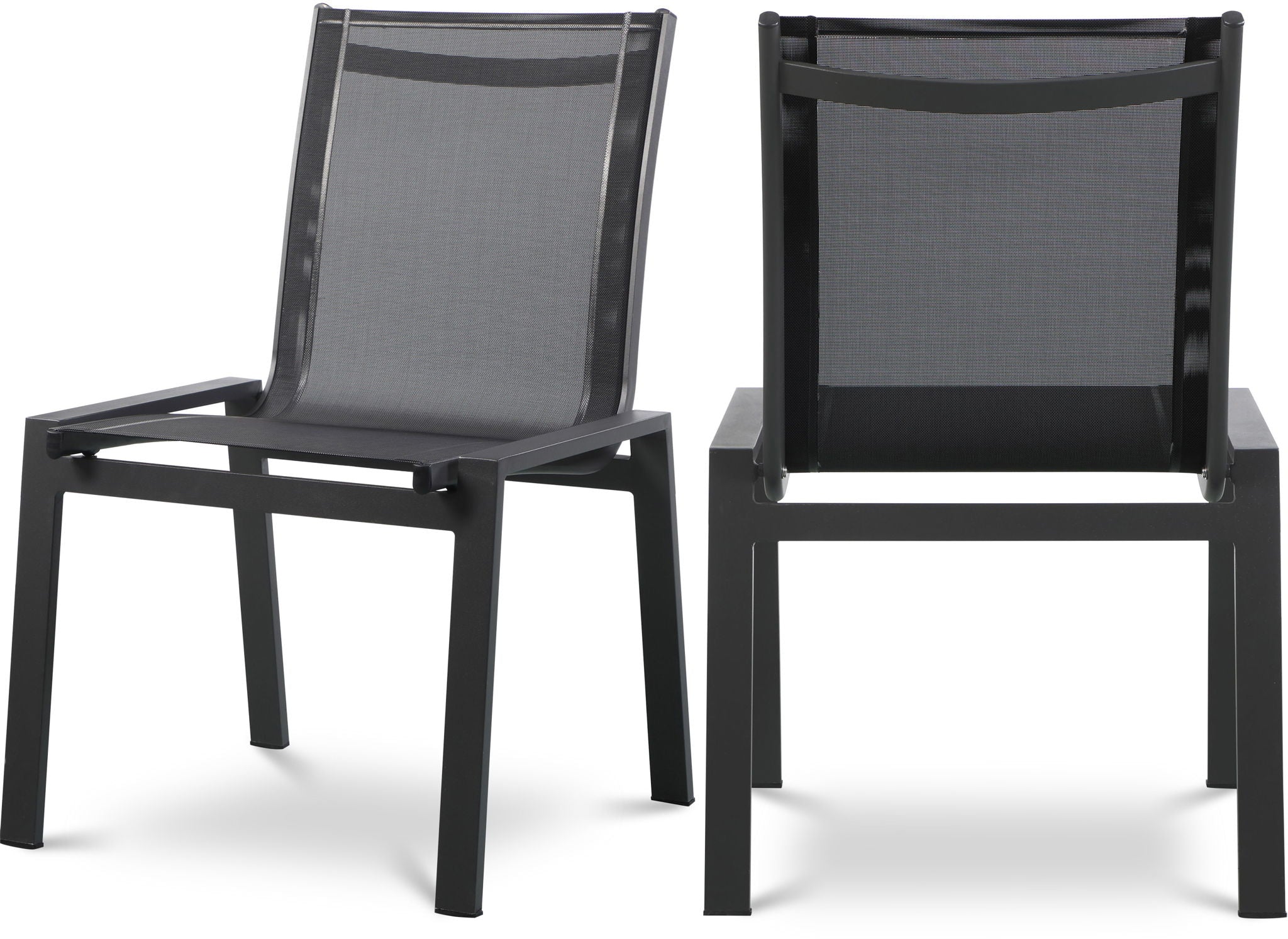 Nizuc - Outdoor Patio Dining Chair With Gray Frame (Set of 2)